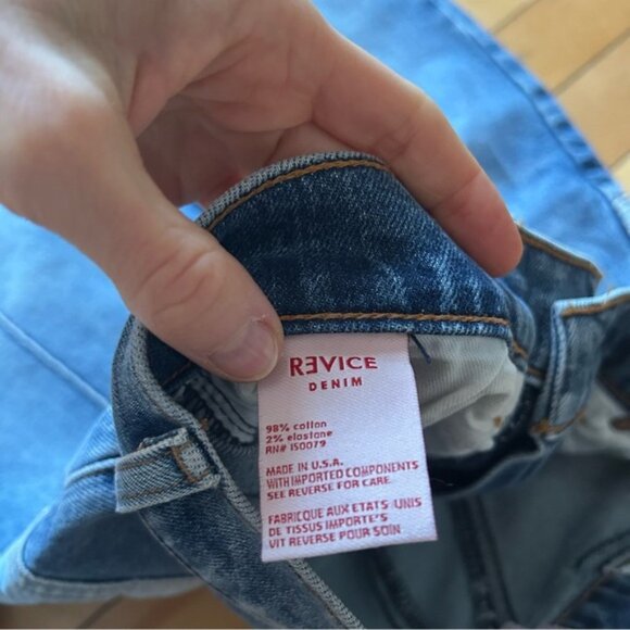 Revice Sz 27 Denim Star Back Exposed Seems Tappered Legs Jeans - Picture 9 of 12